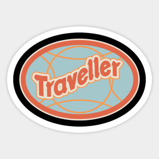 Retro Traveder Badge - Vintage backpacker Sticker - Classic Travel Illustration Sticker